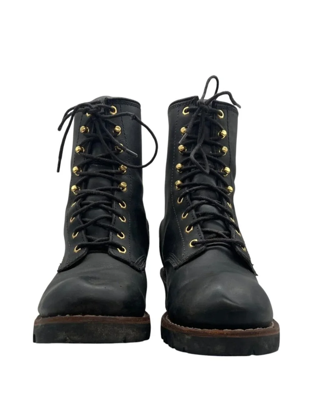 Chippewa Logger Oiled Leather Work Boots 73015 Men's 8.5 Vibram Sole Waterproof